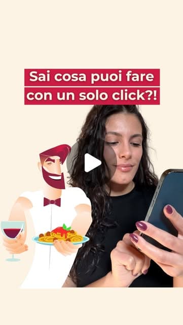 Quante cose puoi fare con un click?! • Prenotare un viaggio ✈️ • Ordinare il pranzo 🥗 • Guardare un film 🎬 • Chiedere al nostro sommelier AI un consiglio sul vi
