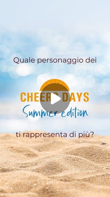 Ognuno di noi affronta questi Cheers Days in maniera differente! ☀️ Quale personaggio ti rappresenta di più?! ⌚️ Quello con la FOMO 🔮 Il mistico 🥊 La competiti